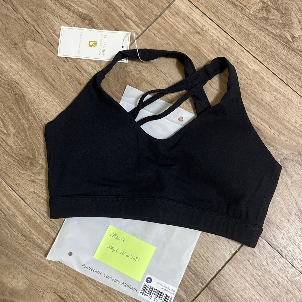 ($50) BuffBunny Herring Hush Bra - Onyx - S